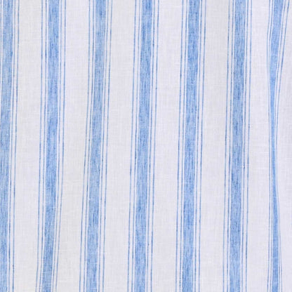 Camisa manga corta chazarilla blanca con rayas azul cielo