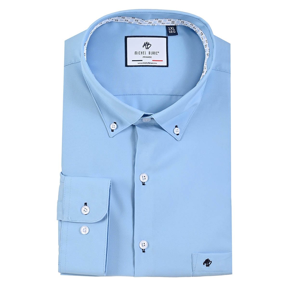 Camisa talla extra azul cielo Botton down
