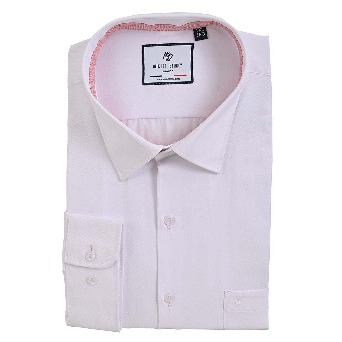 Camisa talla extra blanca con textura