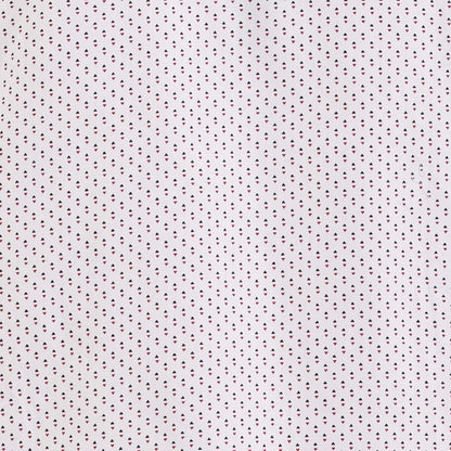 Camisa talla extra blanca fantasia con botón rojo