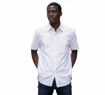 Camisa manga corta blanca básica