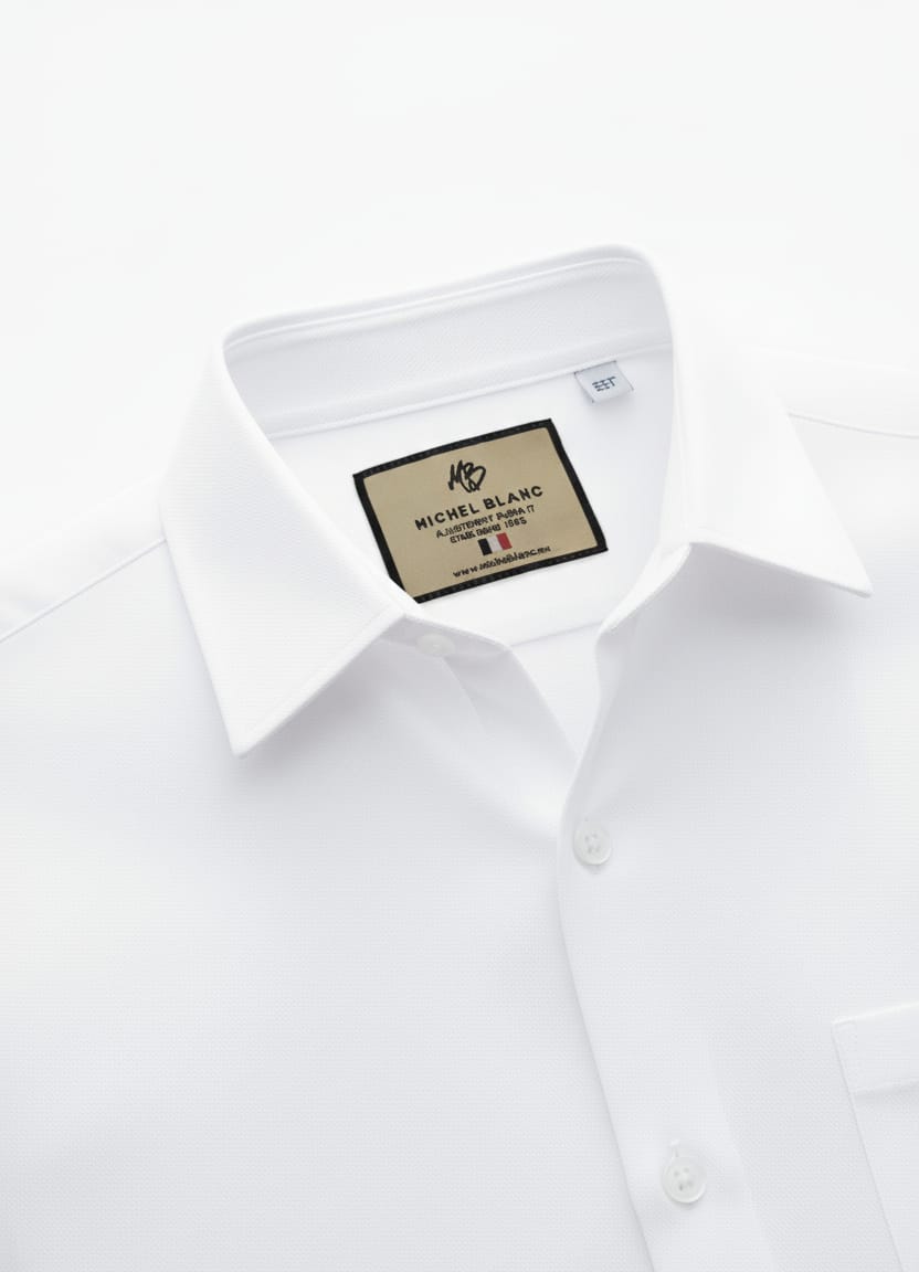 Camisa manga corta blanca básica