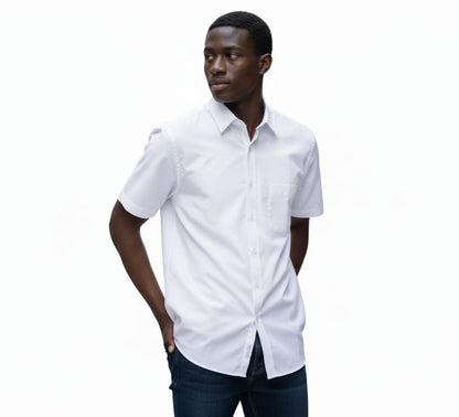 Camisa manga corta blanca básica