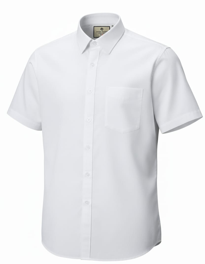 Camisa manga corta blanca básica