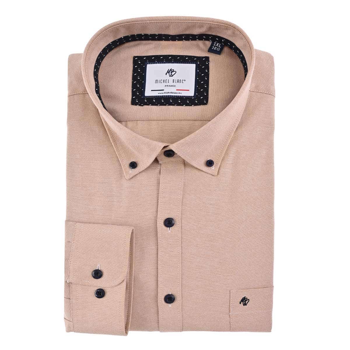 Camisa talla extra beige Botton down