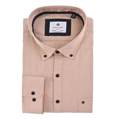 Camisa talla extra beige Botton down