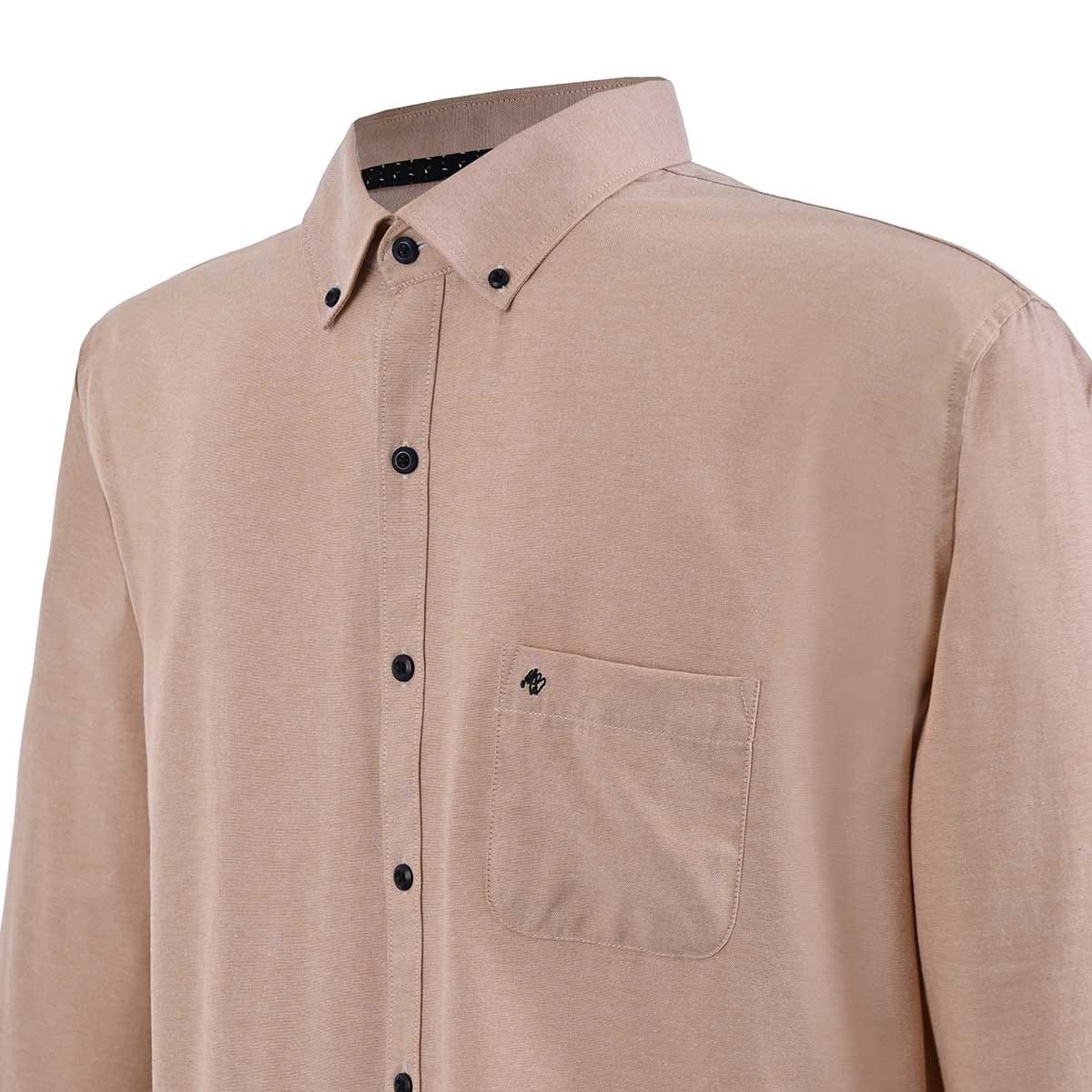 Camisa talla extra beige Botton down