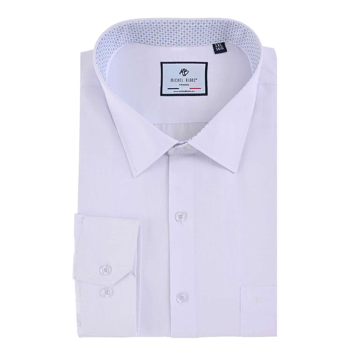 Camisa talla extra blanca con textura
