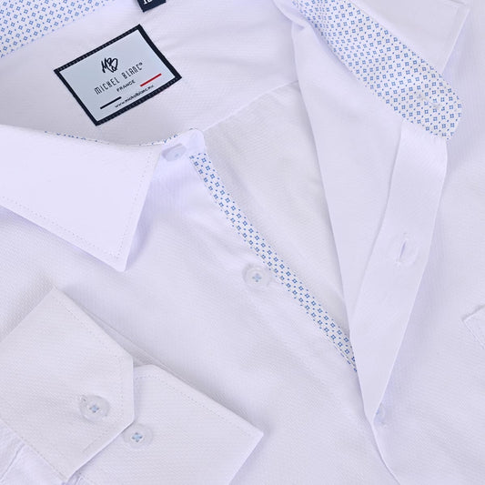 Camisa talla extra blanca con textura