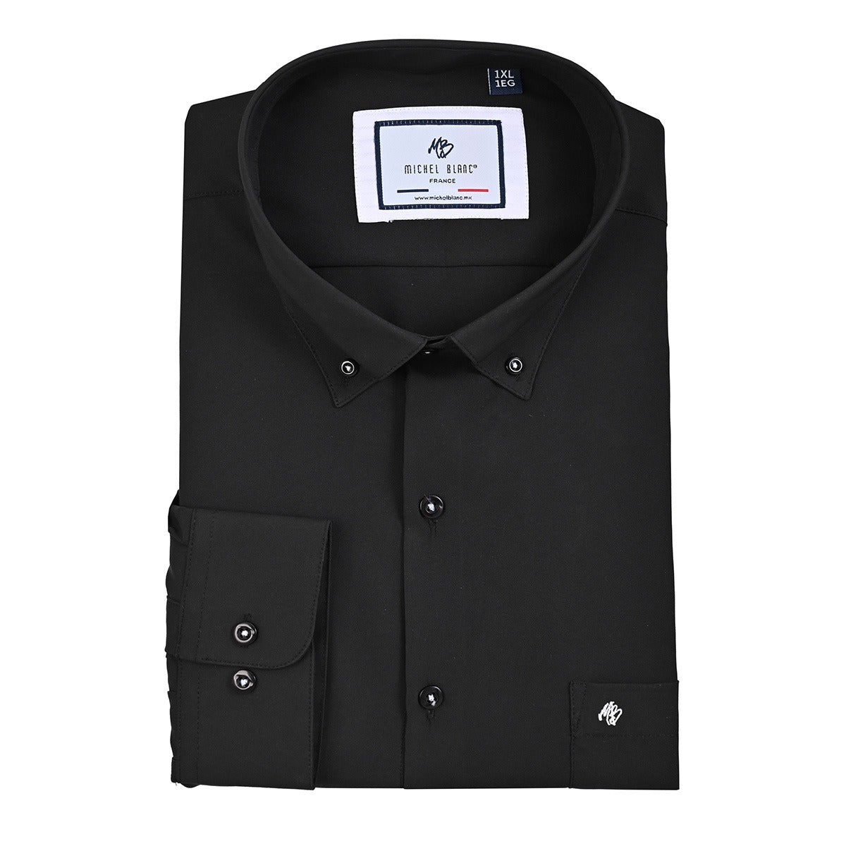 Camisa talla extra negra botton down