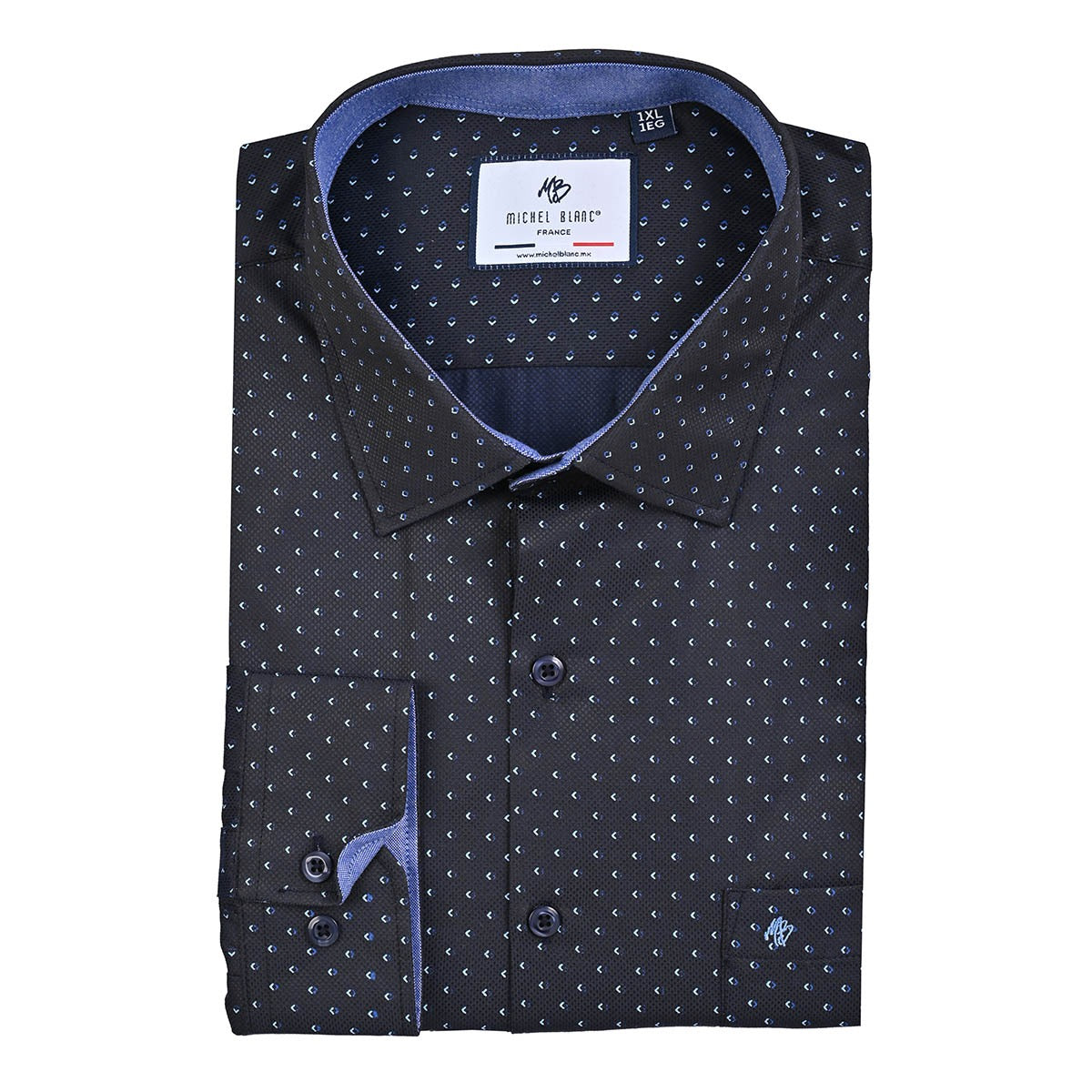 Camisa talla extra azul marino con dibujos