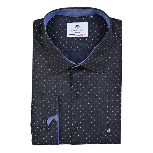Camisa talla extra azul marino con dibujos