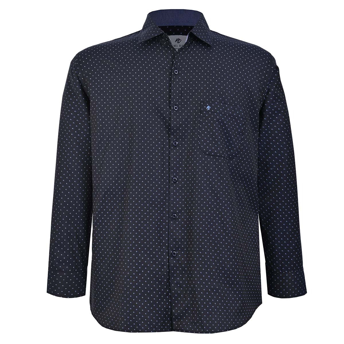 Camisa talla extra azul marino con dibujos
