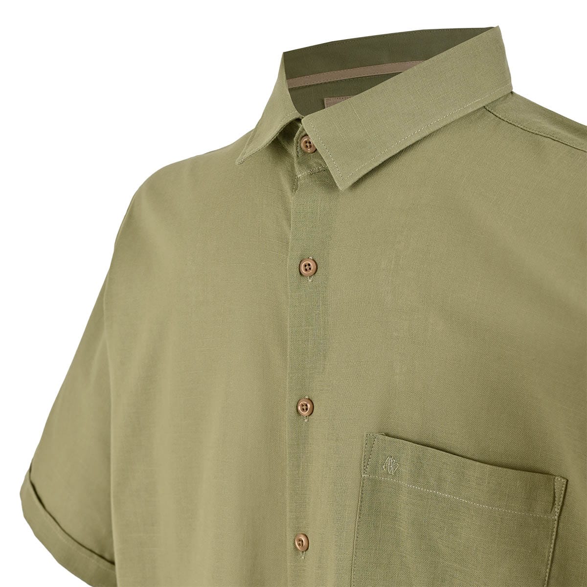 Camisa Manga corta tipo lino verde