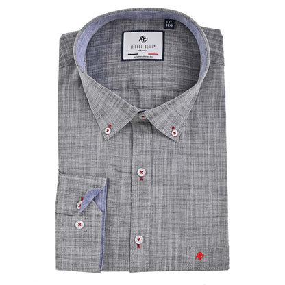 Camisa talla extra gris de bottom down