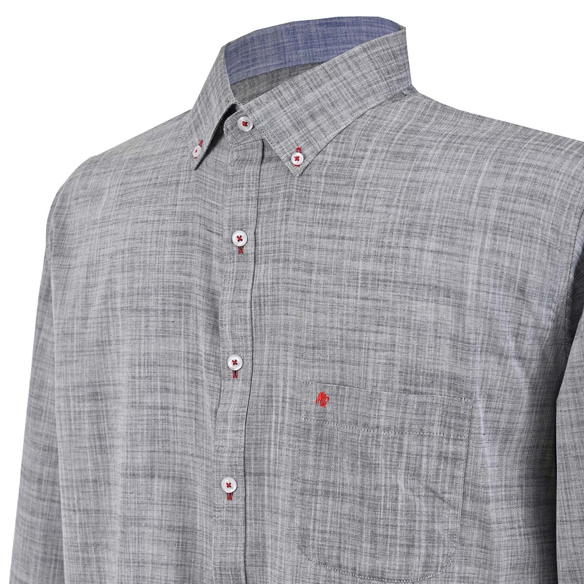 Camisa talla extra gris de bottom down