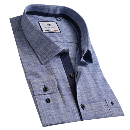 Camisa Michel Blanc talla extra azul jaspe