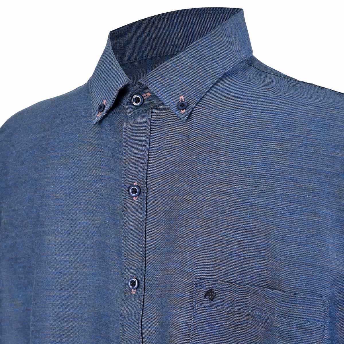 Camisa Michel Blanc talla extra azul acero