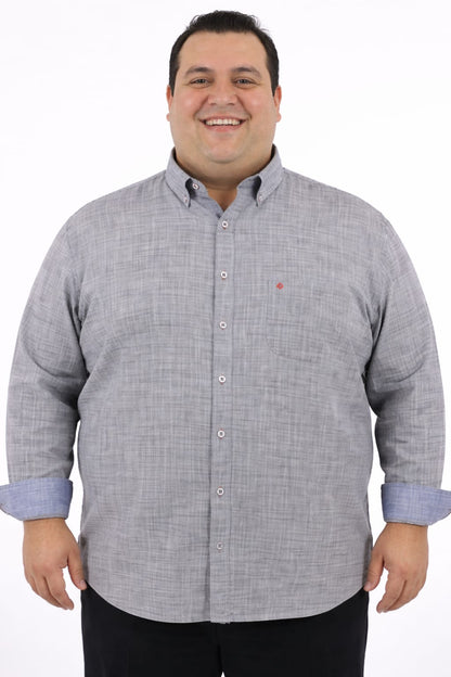 Camisa talla extra gris de bottom down