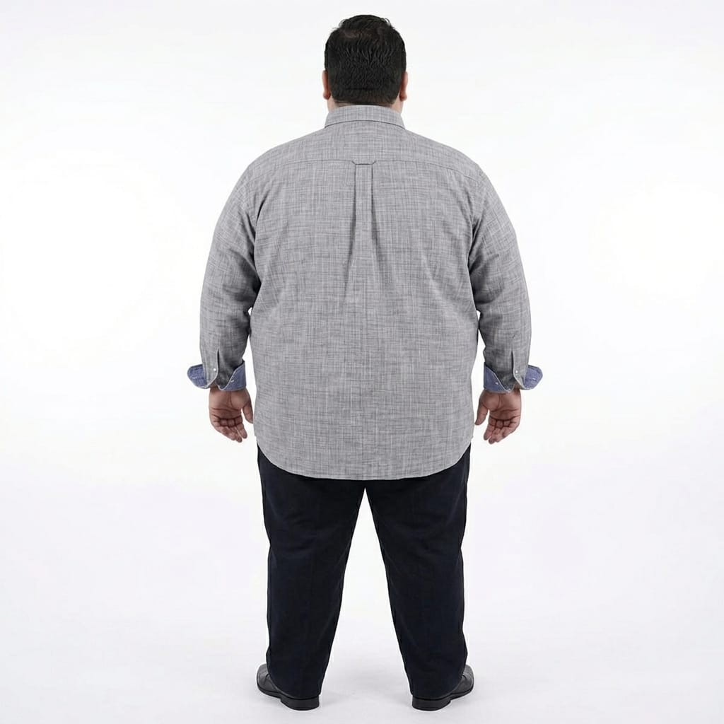 Camisa talla extra gris de bottom down