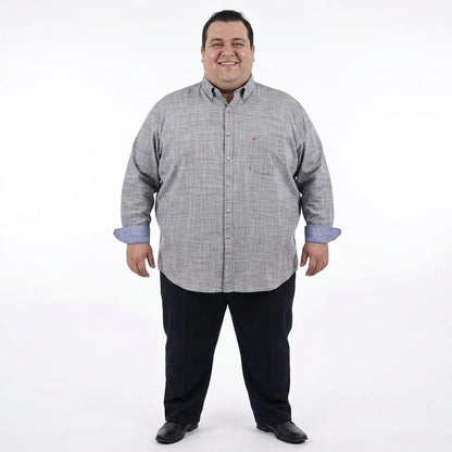 Camisa talla extra gris de bottom down