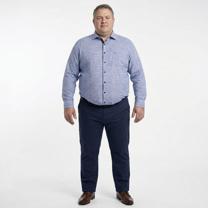 Camisa Michel Blanc talla extra azul jaspe