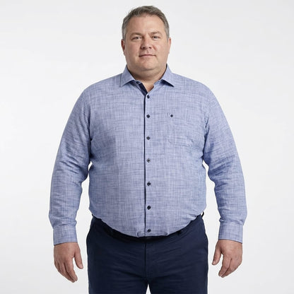 Camisa Michel Blanc talla extra azul jaspe