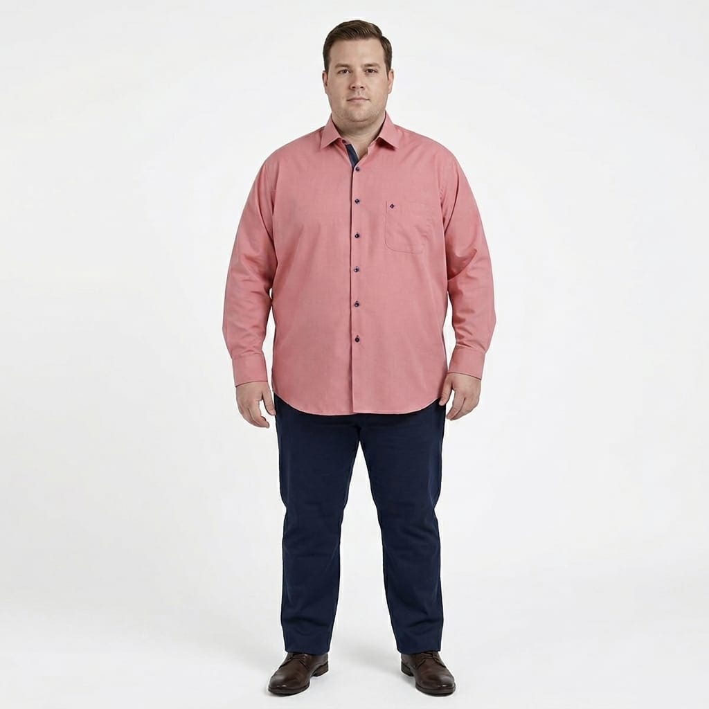 Camisa Michel Blanc talla extra roja