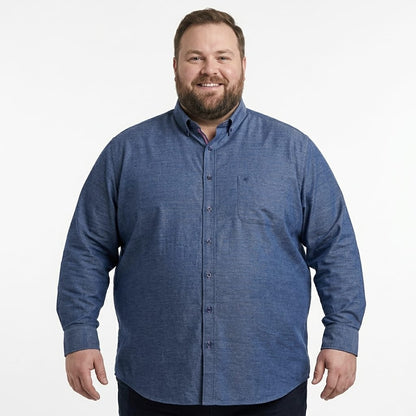 Camisa Michel Blanc talla extra azul acero