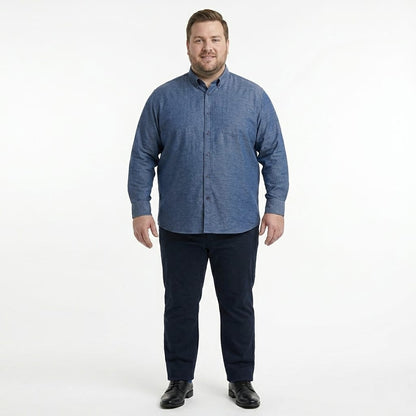 Camisa Michel Blanc talla extra azul acero