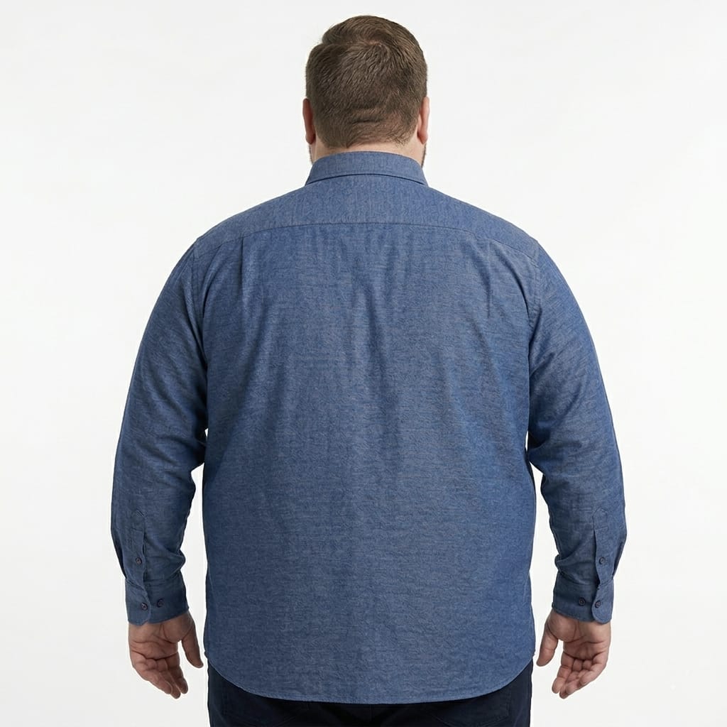 Camisa Michel Blanc talla extra azul acero