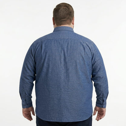 Camisa Michel Blanc talla extra azul acero