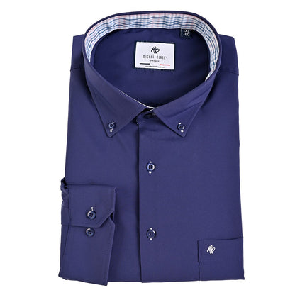 Camisa Talla extra azul marino bottom down