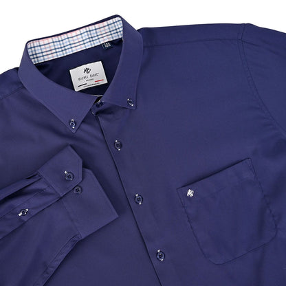 Camisa Talla extra azul marino bottom down