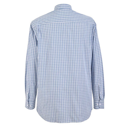 Camisa talla extra de cuadros azul y blanco bottom down
