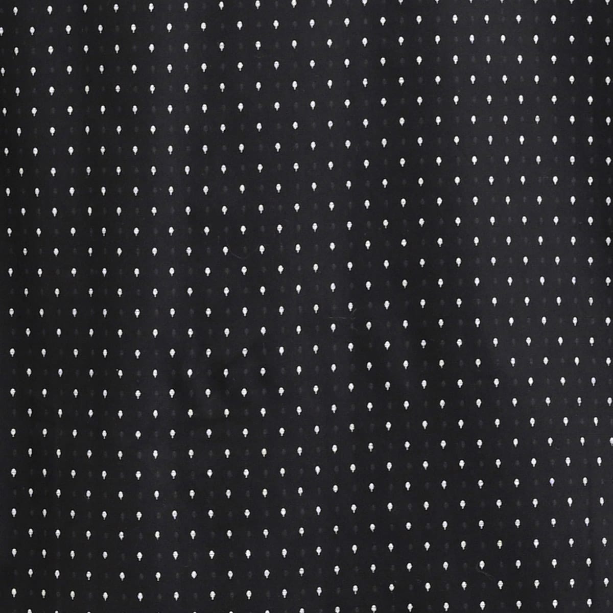Camisa talla extra negra con estampado blanco bottom down