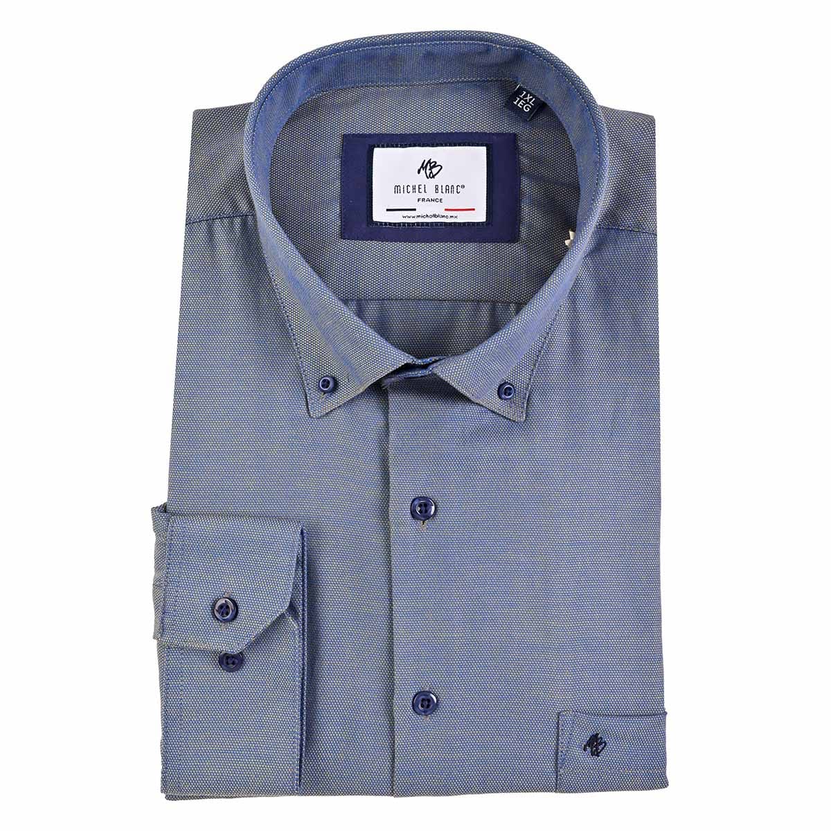 Camisa talla extra navy bottom down.