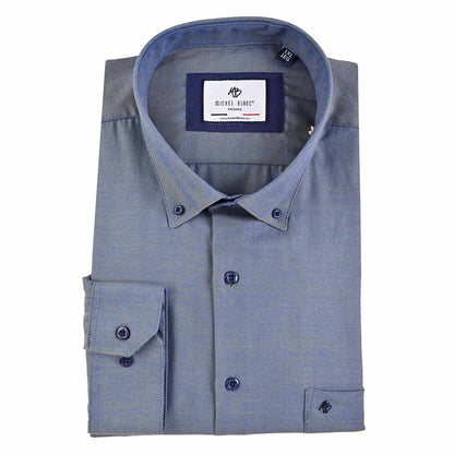 Camisa talla extra navy bottom down.