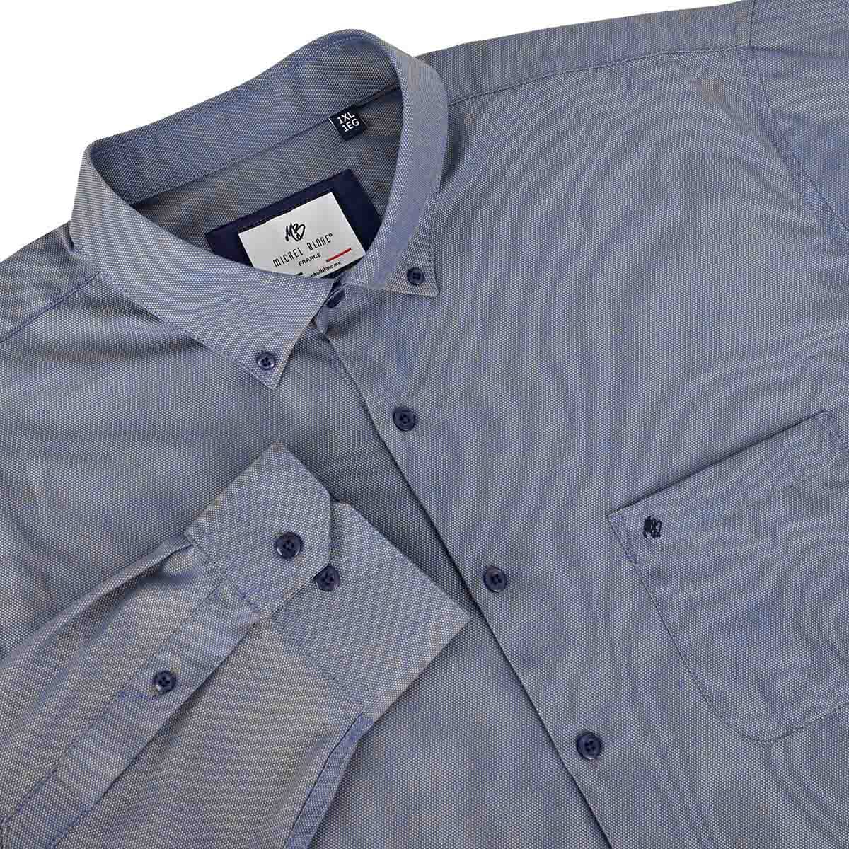 Camisa talla extra navy bottom down.