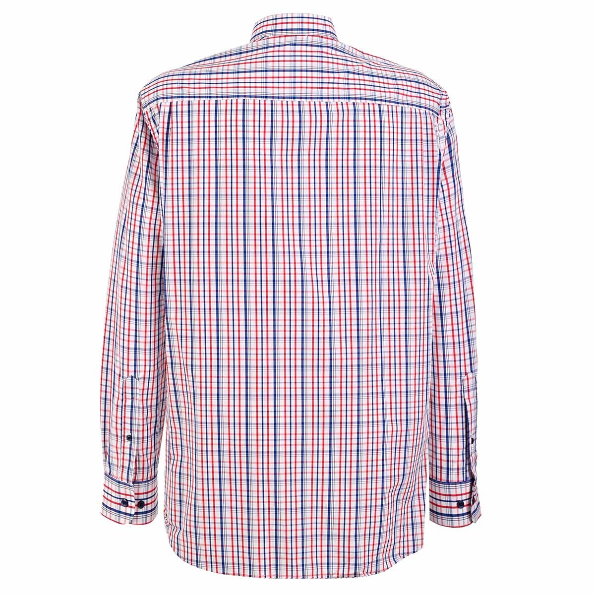 Camisa talla extra de cuadros azul y rojo bottom down