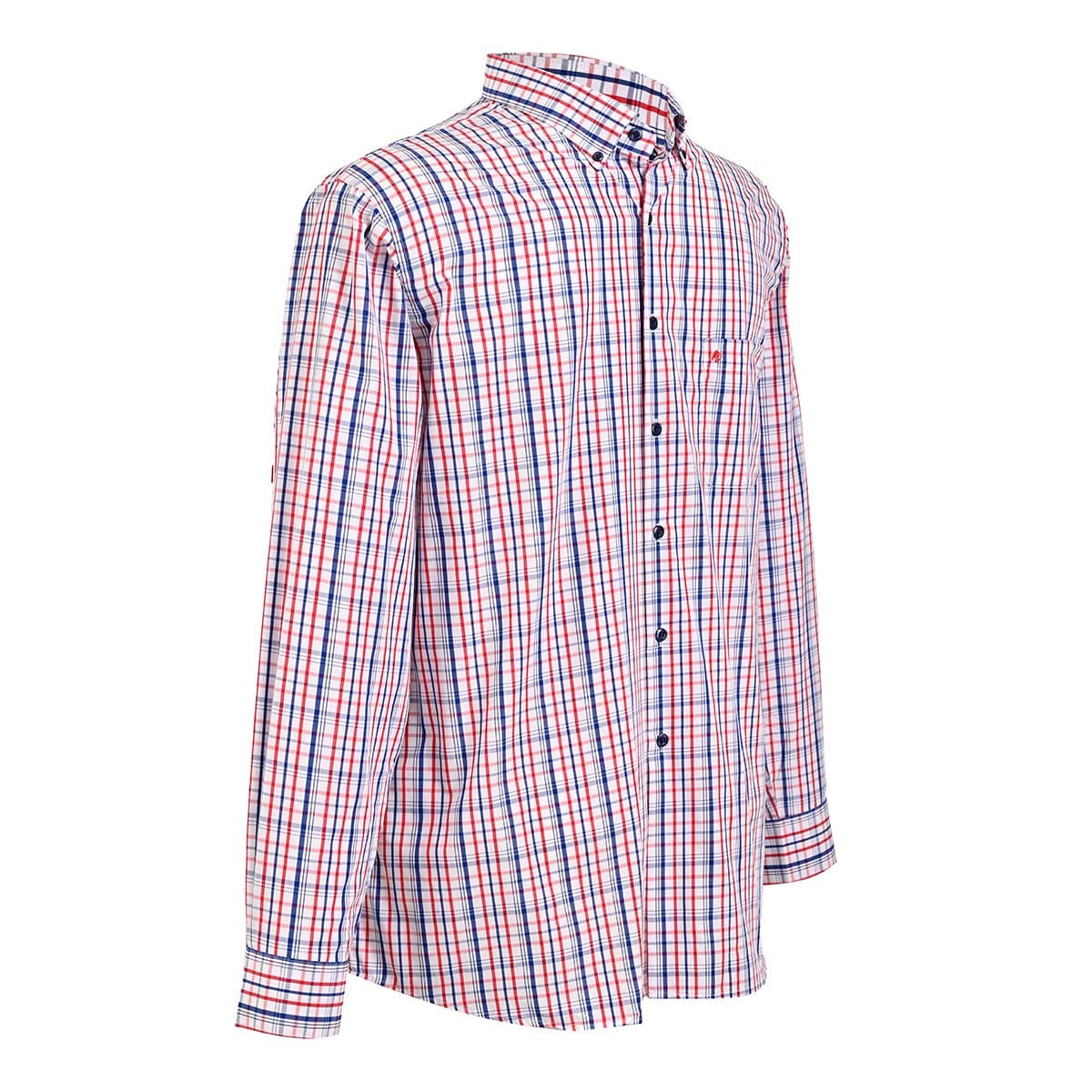 Camisa talla extra de cuadros azul y rojo bottom down