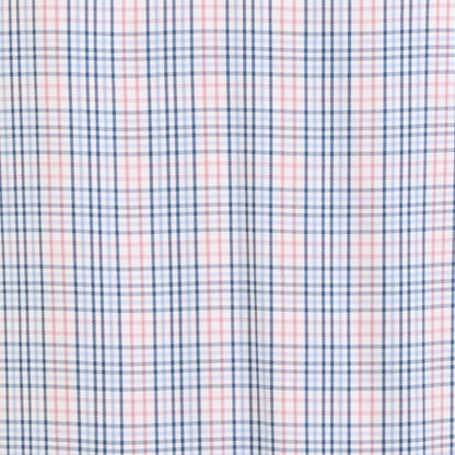 Camisa talla extra a cuadros chicos rosa y azul