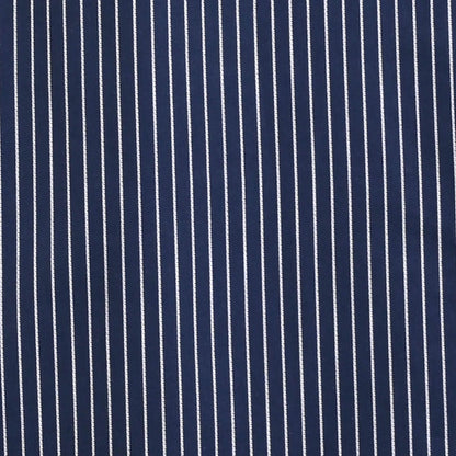 Camisa talla extra azul marino a rayas blancas