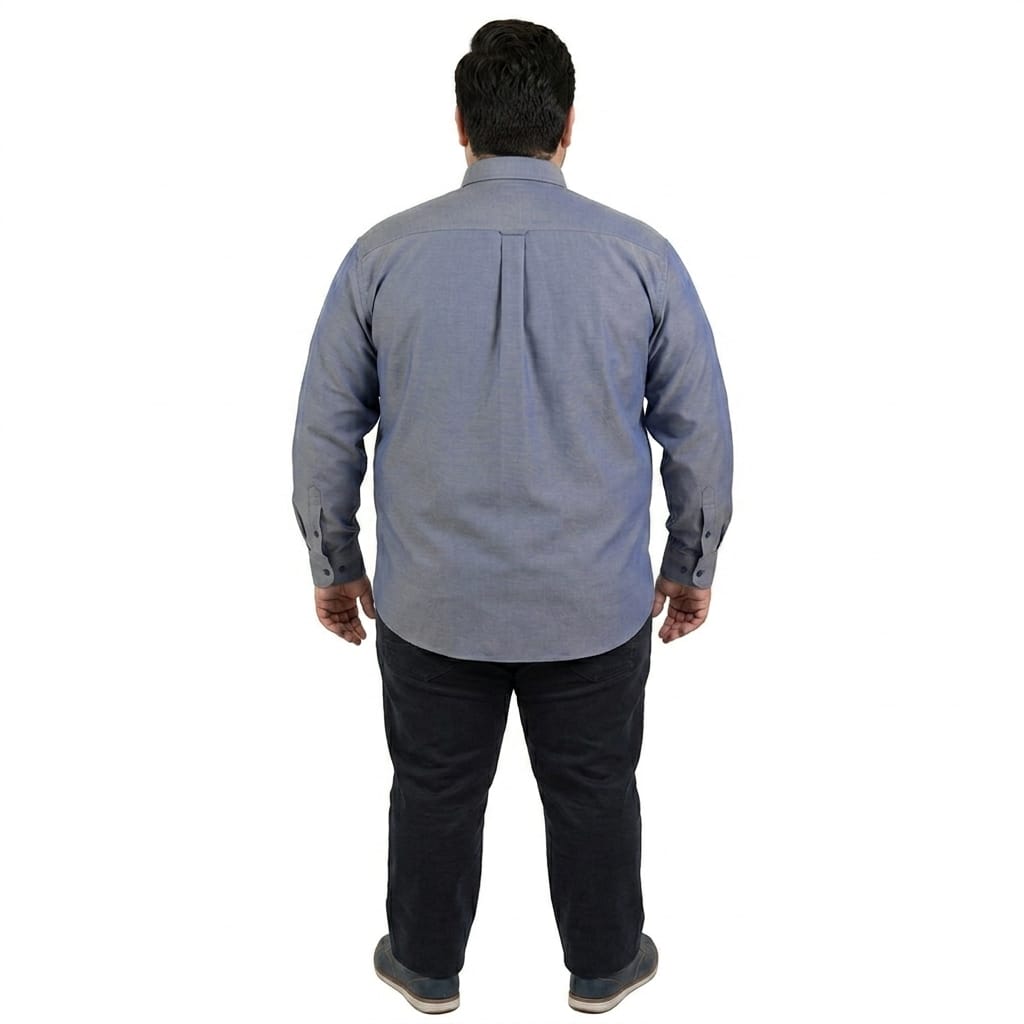 Camisa talla extra navy bottom down.
