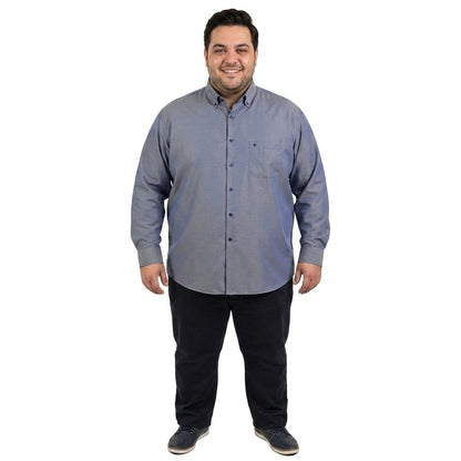 Camisa talla extra navy bottom down.