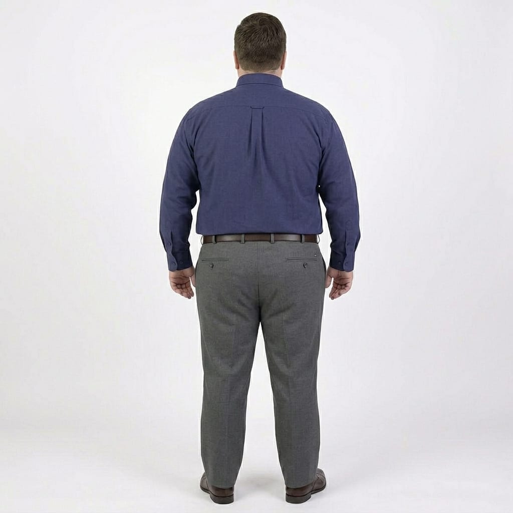 Camisa Talla extra azul marino bottom down