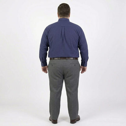 Camisa Talla extra azul marino bottom down