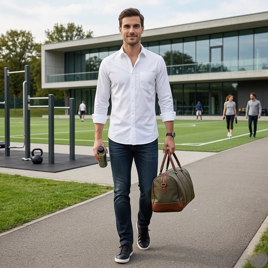 Camisa tipo playera soft touch blanca