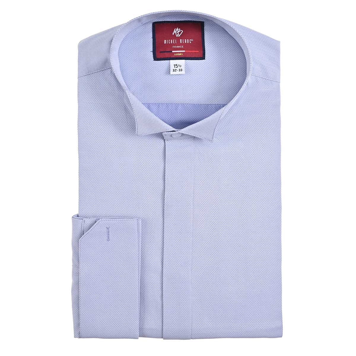 Camisa Formal Hombre De Cuello Paloma Azul