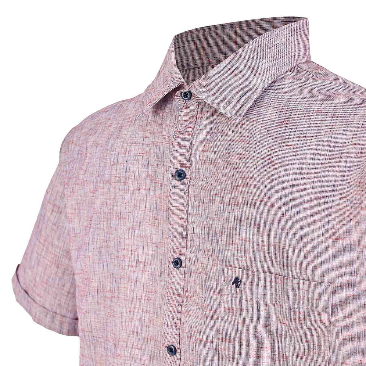 Camisa manga corta color vino